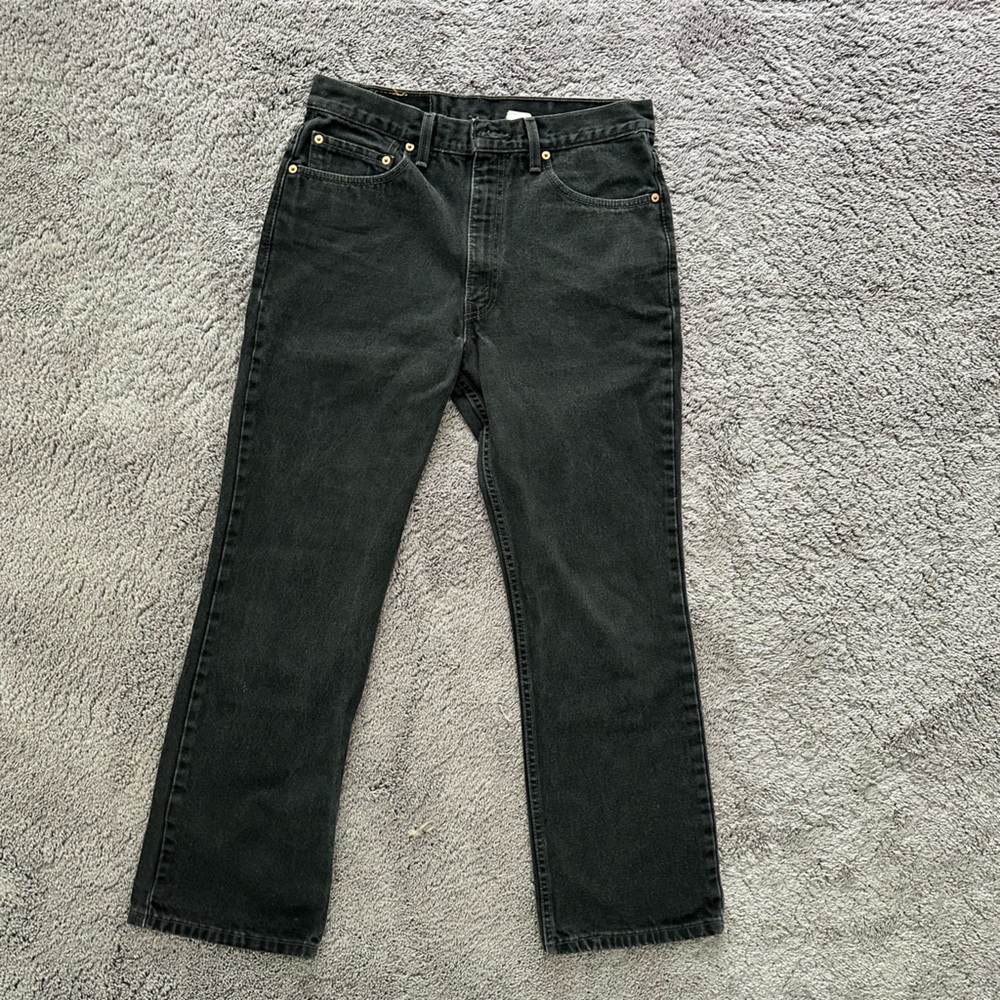 Vintage Levi 517 made in USA black jeans.